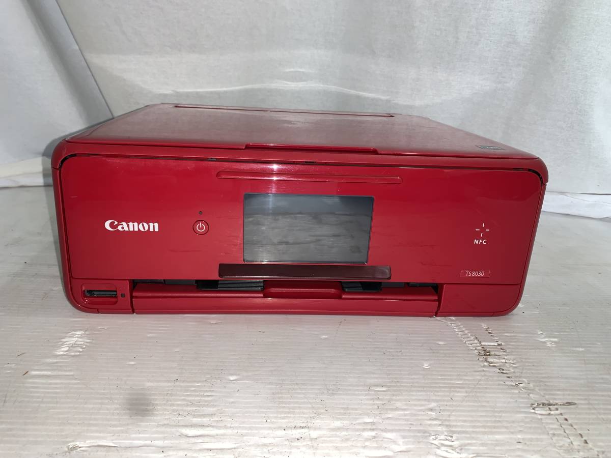 【印刷枚数500枚以下！中古良品動作確認済み・即決価格】　Canon キヤノン PIXUS TS8030 R レッド インクジェット複合機　　11/1/12