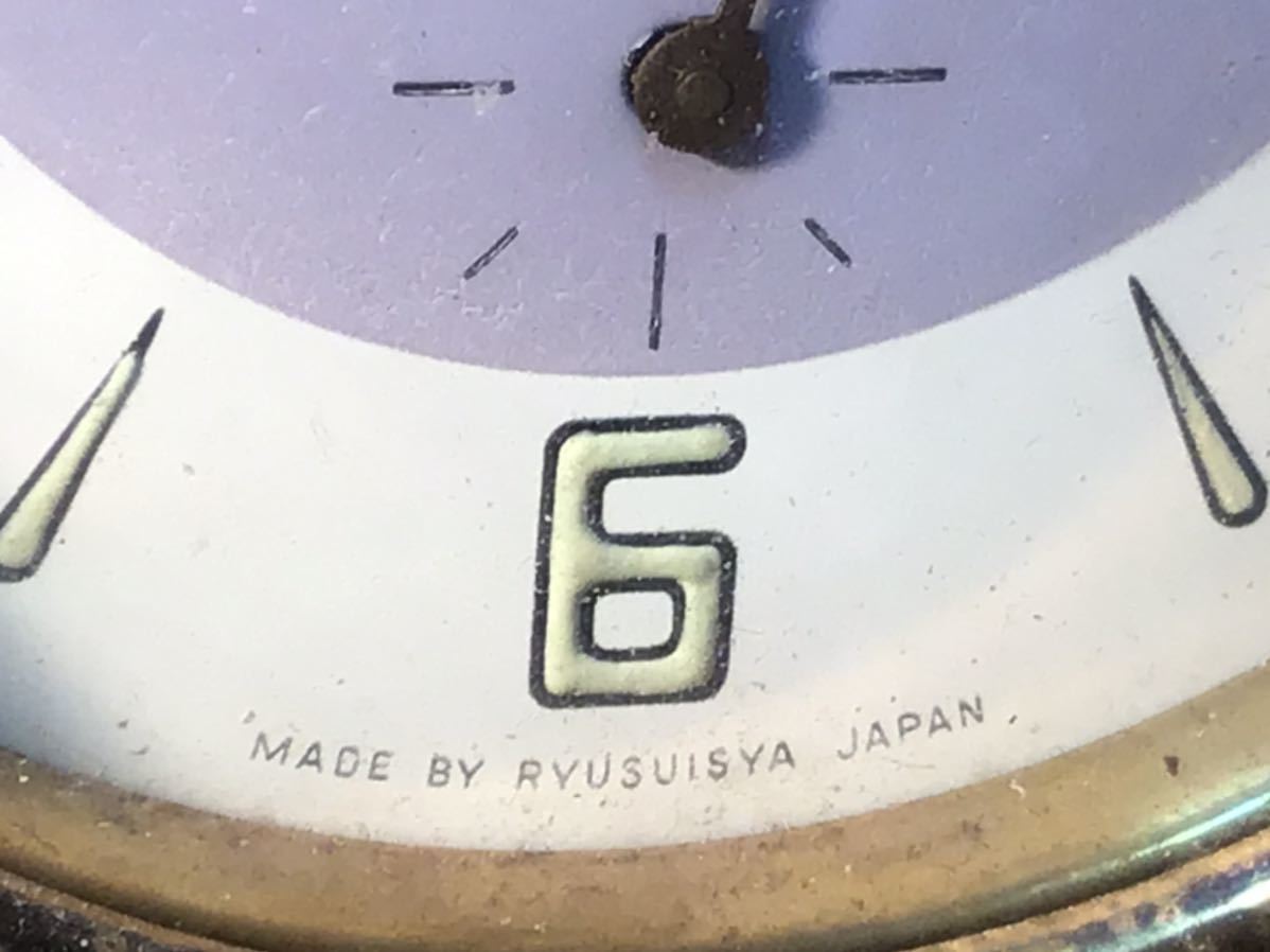 昭和レトロ オルゴール目覚まし機能付き 山小屋風置き時計 水車 田舍