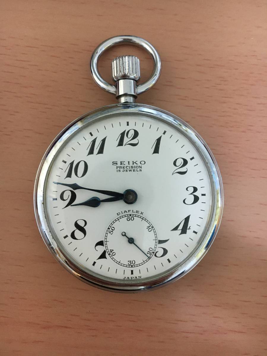 SEIKO鉄道懐中時計ネジ巻き式完動品 seiko 懐中時計(動品)