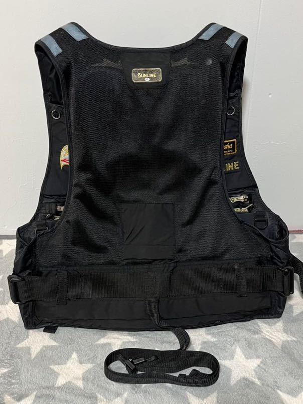 サンライン フロティングベスト STL-220 ブラック×ゴールド 【公式通販】