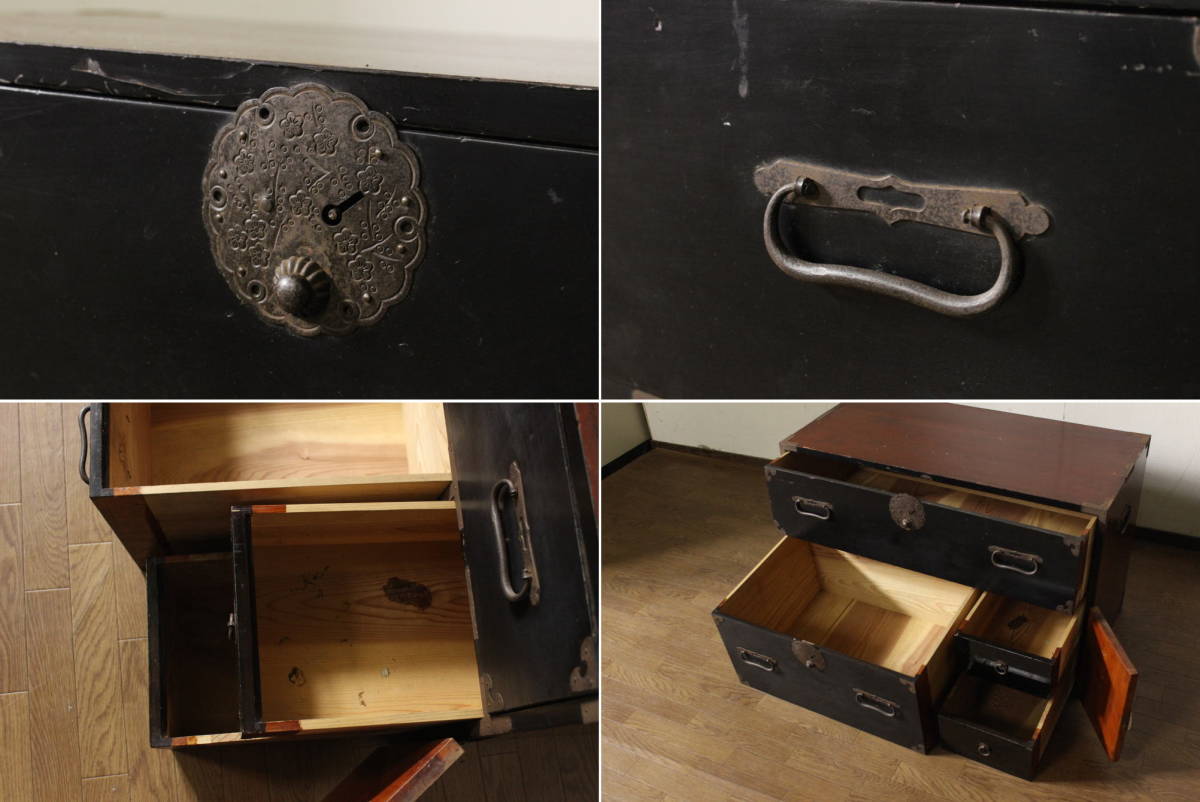 庄内箪笥 引出4杯 時代箪笥 和家具 古家具