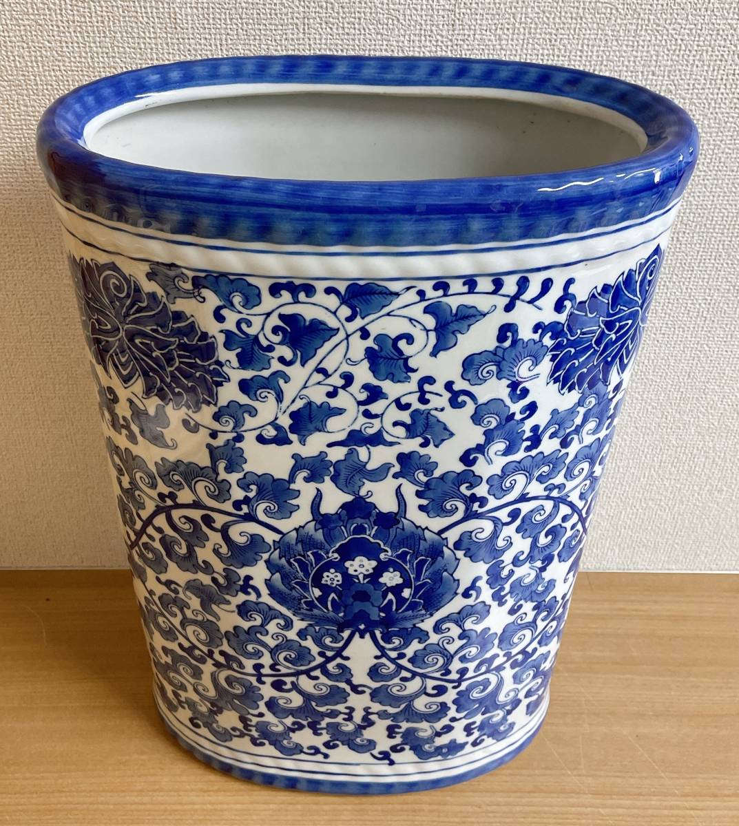 傘立て 陶器製 花柄 信楽焼き 卯山窯 傘立て 陶器 白 ホワイト