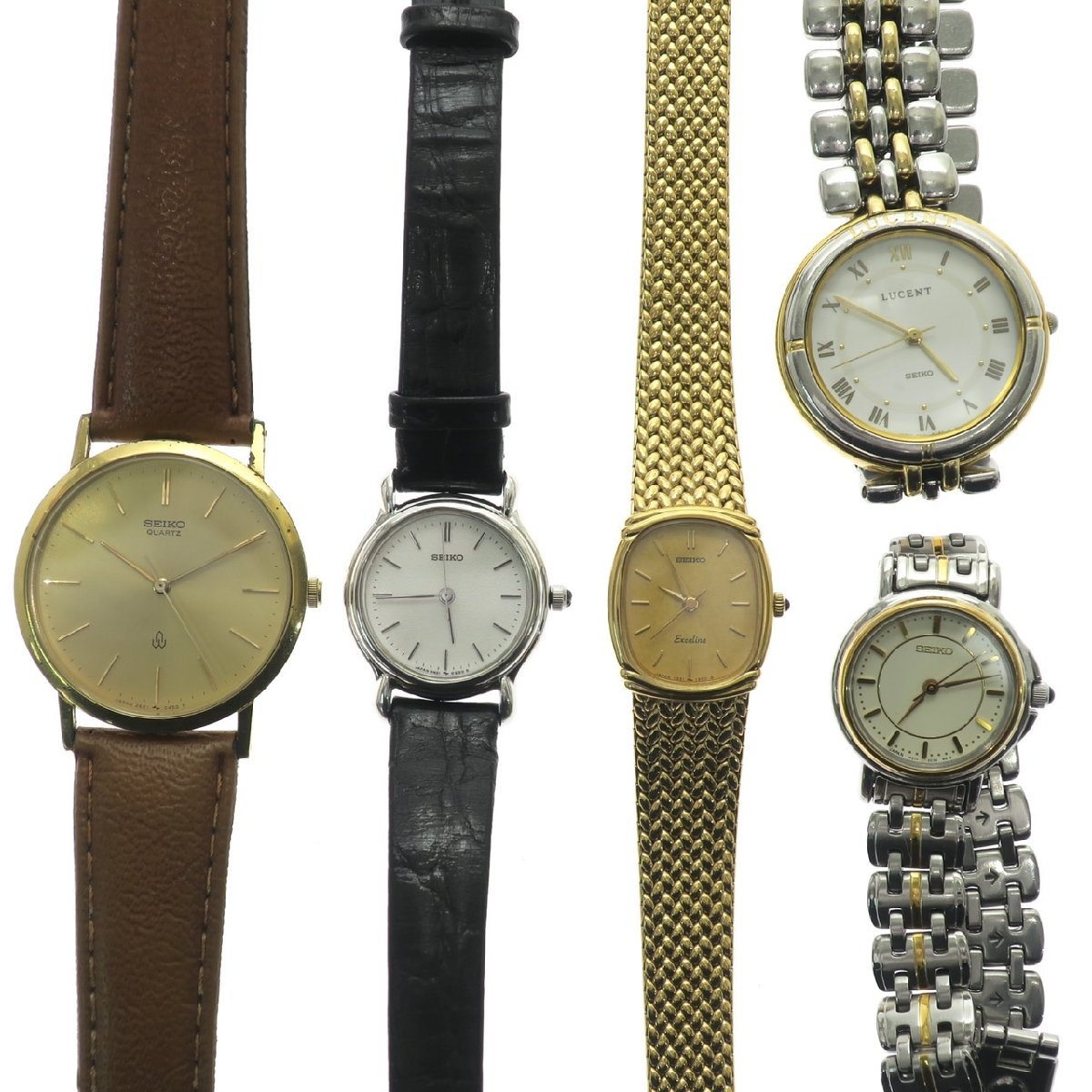 1円スタート 腕時計 まとめ5点セット SEIKO セイコー Exceline エク 