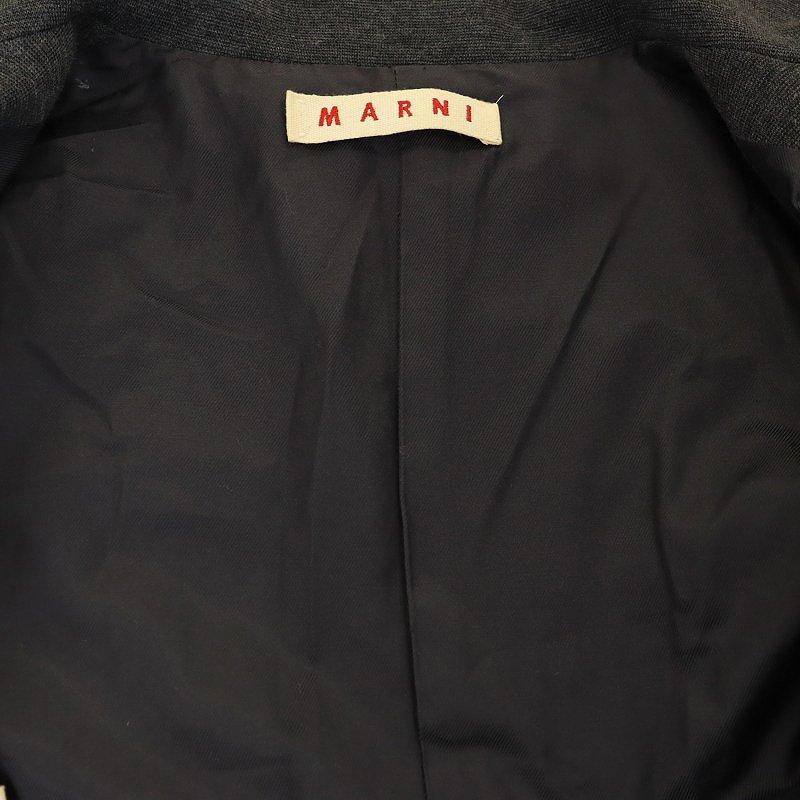 MARNI マルニ | マルニMARNI 紺38 (K ウールスナップボタンスタンド 