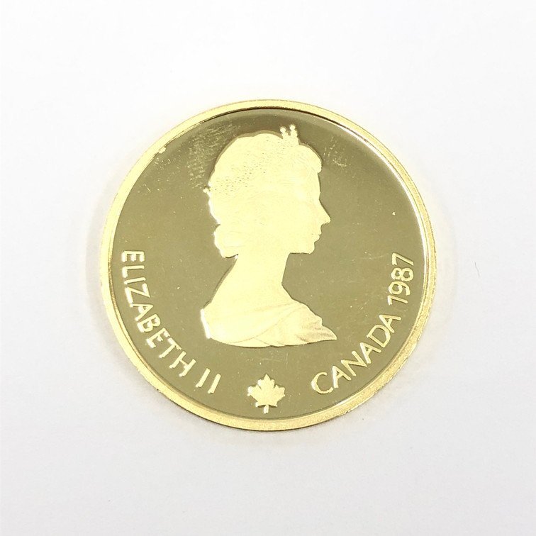 K14　金貨幣　カナダ　カルガリーオリンピック　100ドル　重量13.5g【BKAH6041】