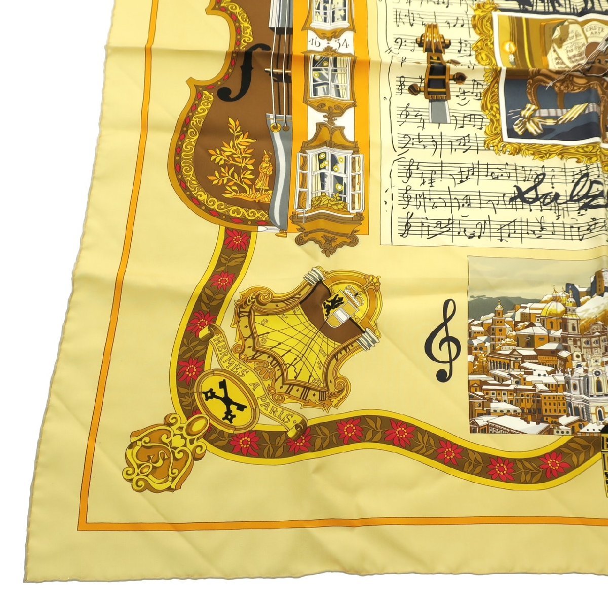 1円スタート 美品 HERMES エルメス カレ90 IN SALZBURG ザルツブルグに