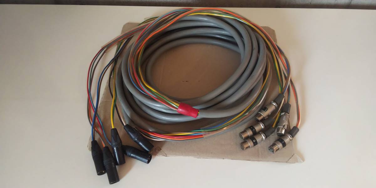 PA用 XLRキャノン マルチケーブル 5ch 10m 現状品