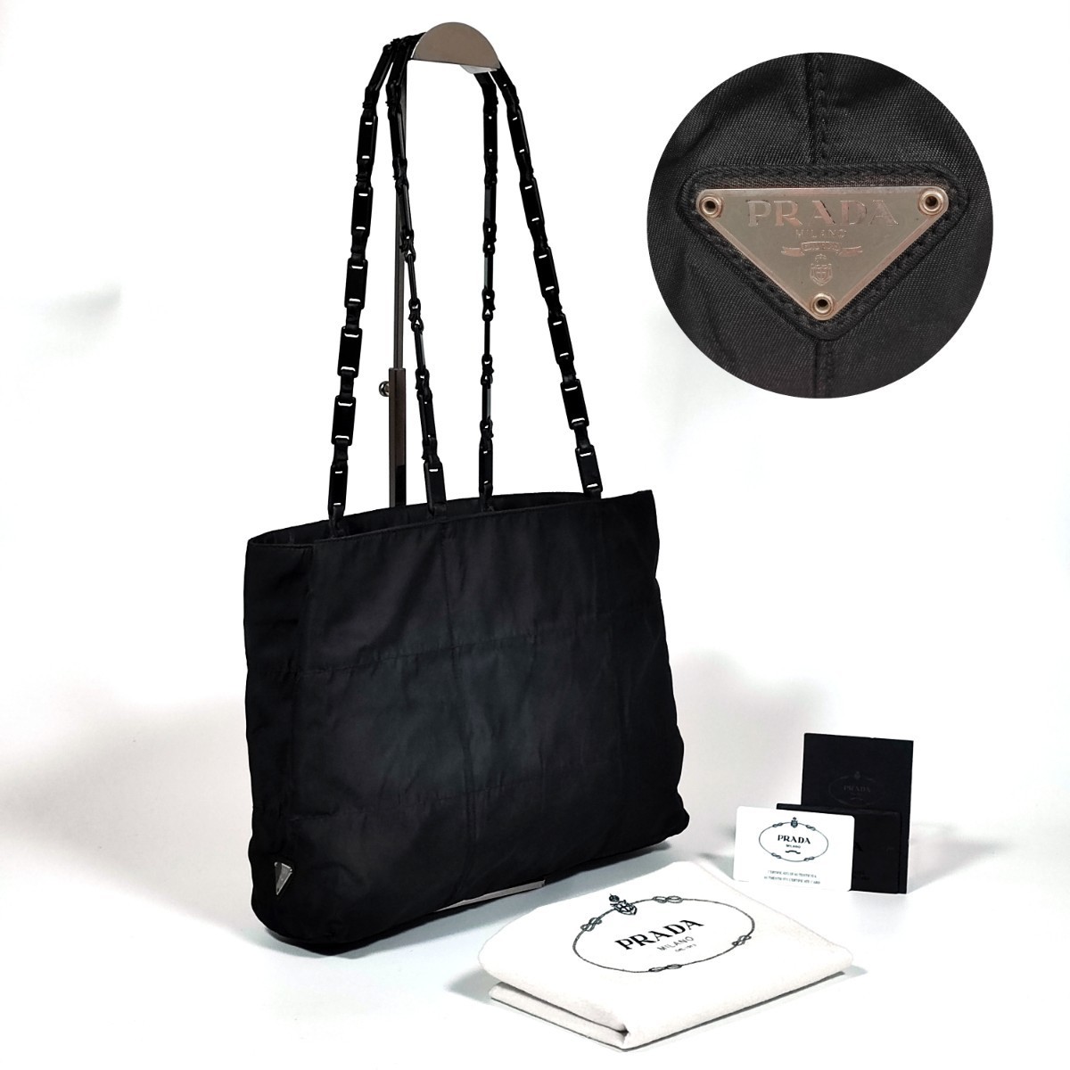 プラダ プラスチックチェーン ショルダー 1円〜○激レア○PRADA