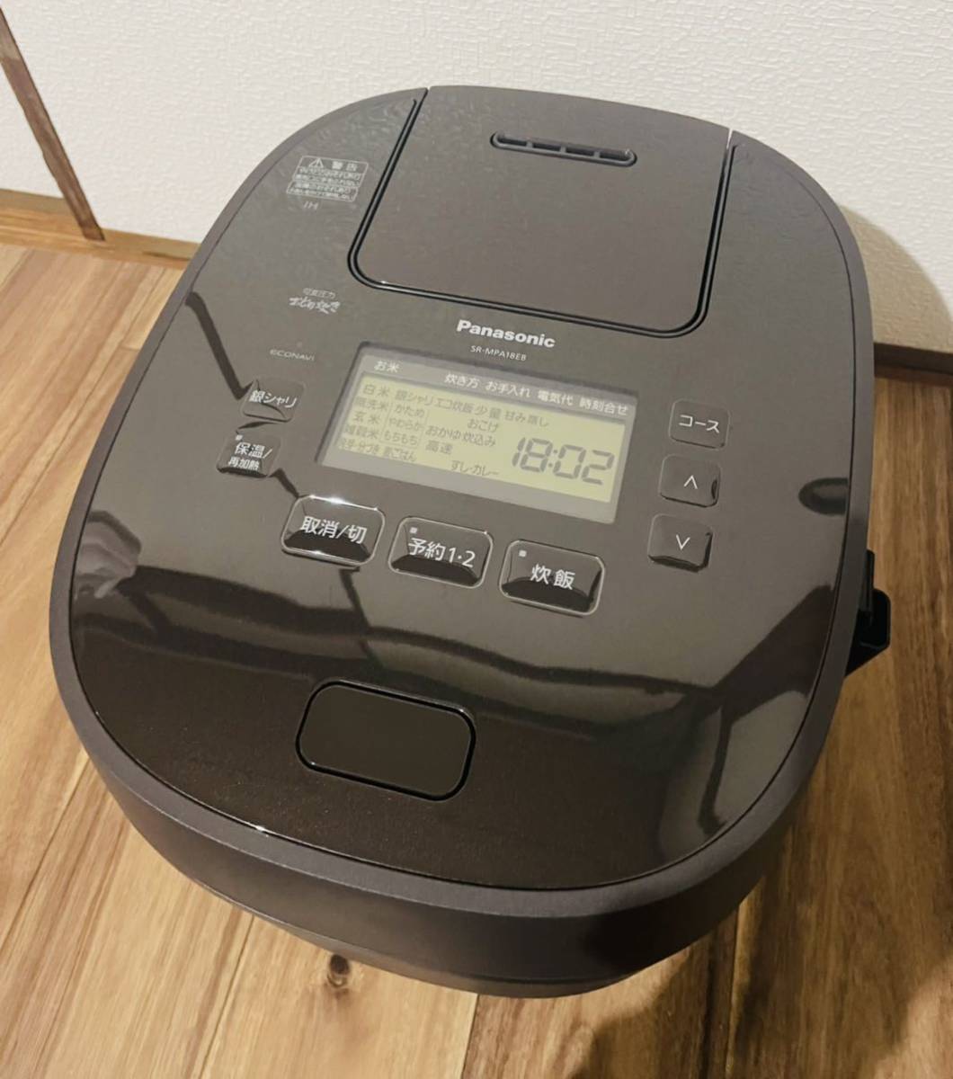 美品】Panasonic 可変圧力IHジャー 炊飯器 SR-MPA18E8 ダイヤモンド竈