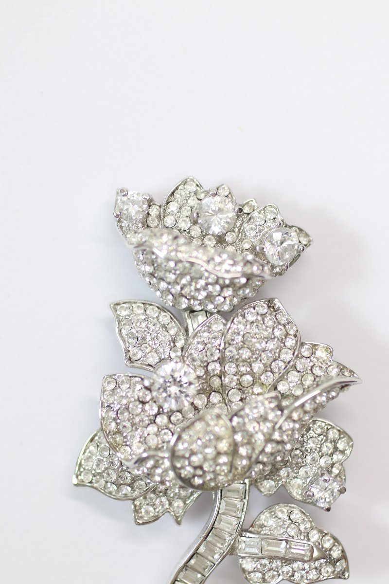 FOXEY フォクシー フラワー ブローチ クリアー お花 FLEUR 名品】美品