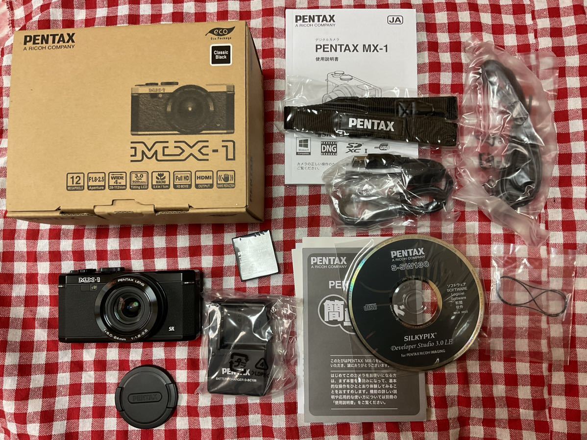 ペンタックスMX-1クラシックブラック美品PENTAXレトロケースおまけ付  
