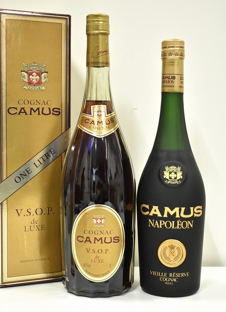 竜酒2164◇未開栓 CAMUS カミュ ブランデー 2本 VSOP de LUXE 1L 1000ml