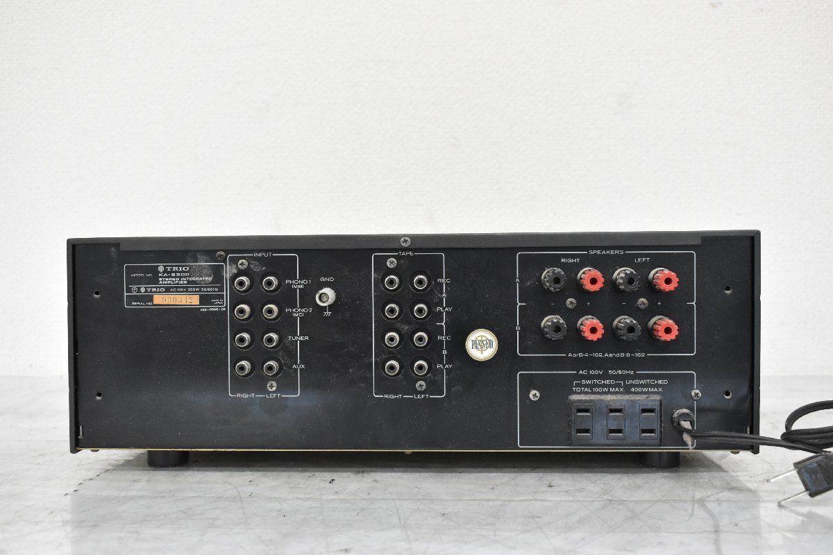 Σ8786 中古 TRIO トリオ プリメインアンプ KA-8300 TRIO トリオ