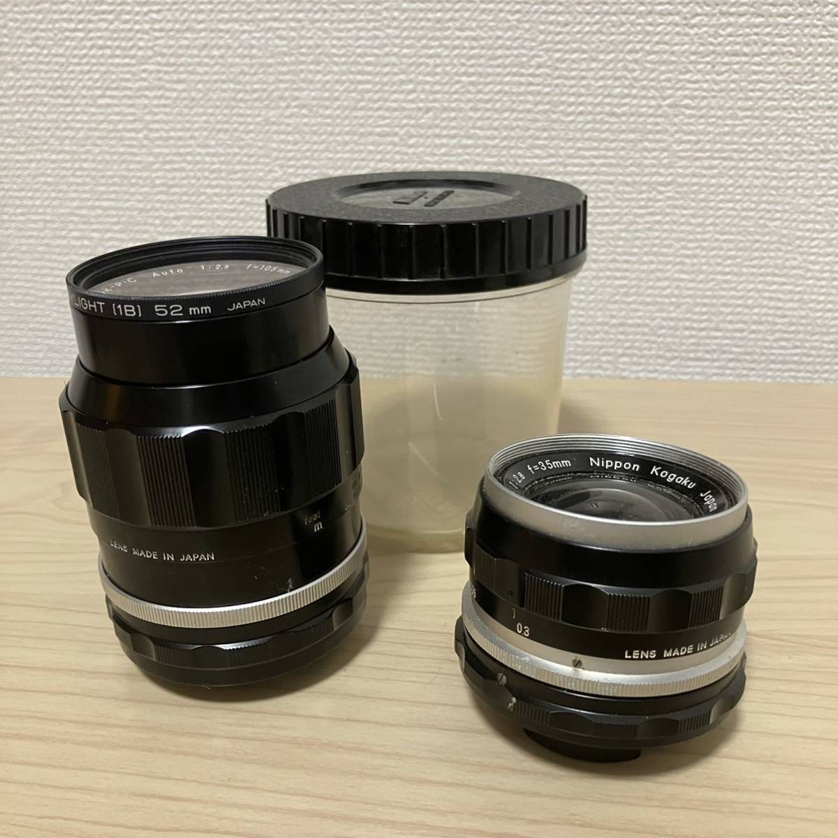 ★Nikon レンズまとめ★ レンズ傷、ひび割れあり NIKKOR - P.C Auto 1:25 f=105mm NIKKOR-S Auto 1:28 f=35mm 一眼レフカメラ