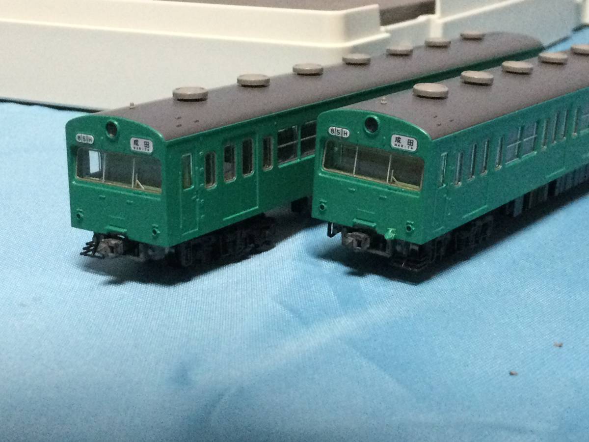 □塗り替え品□ TOMIX 103系 初期型非冷房車 エメラルドグリーン 6両