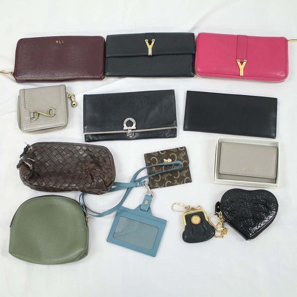 [D2218] まとめ 財布 小銭入れ パスケース 13点 フェラガモ サンローラン アニエスベーなど