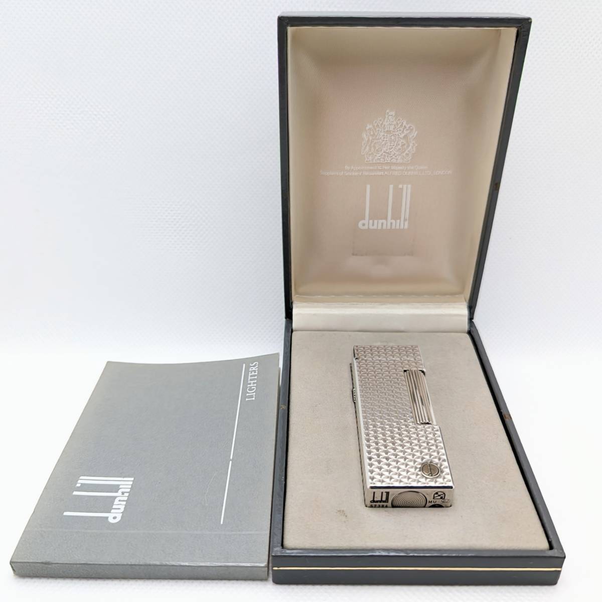 Dunhill ダンヒル ガスライター シグネチャー シルバーカラー 箱付き