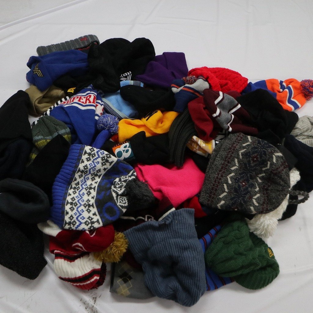 ★ 未検品 130枚 小物MIX セット ニット帽 含む ( ) まとめ売り 古着卸 1円スタート W3130