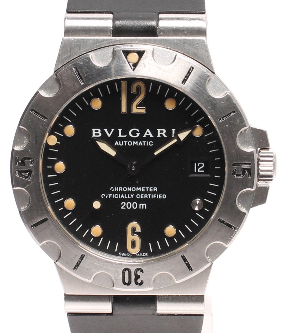 ブルガリ 腕時計 スクーバ SD38S ディアゴノ 自動巻き ブラック メンズ Bvlgari