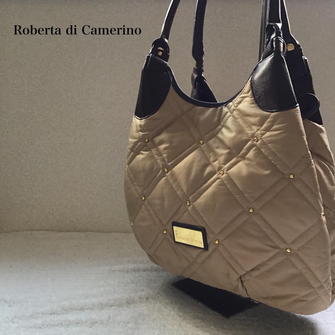 美品Roberta di Camerinoロベルタディカメリーノトートバッグ茶