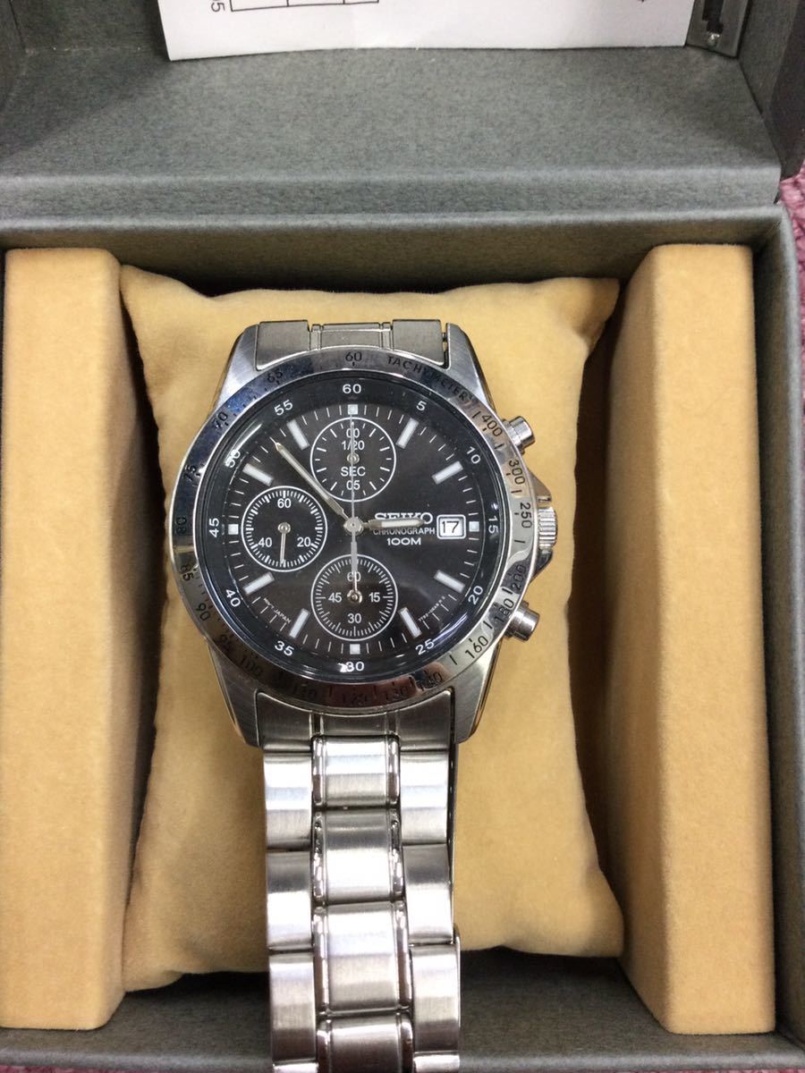 SEIKO/セイコー 7T92-0DW0 クロノグラフ 腕時計 ステンレススチール 