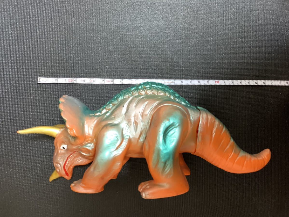 ソフビ マルサン トリケラトプス 恐竜 JAPAN ブルマァク