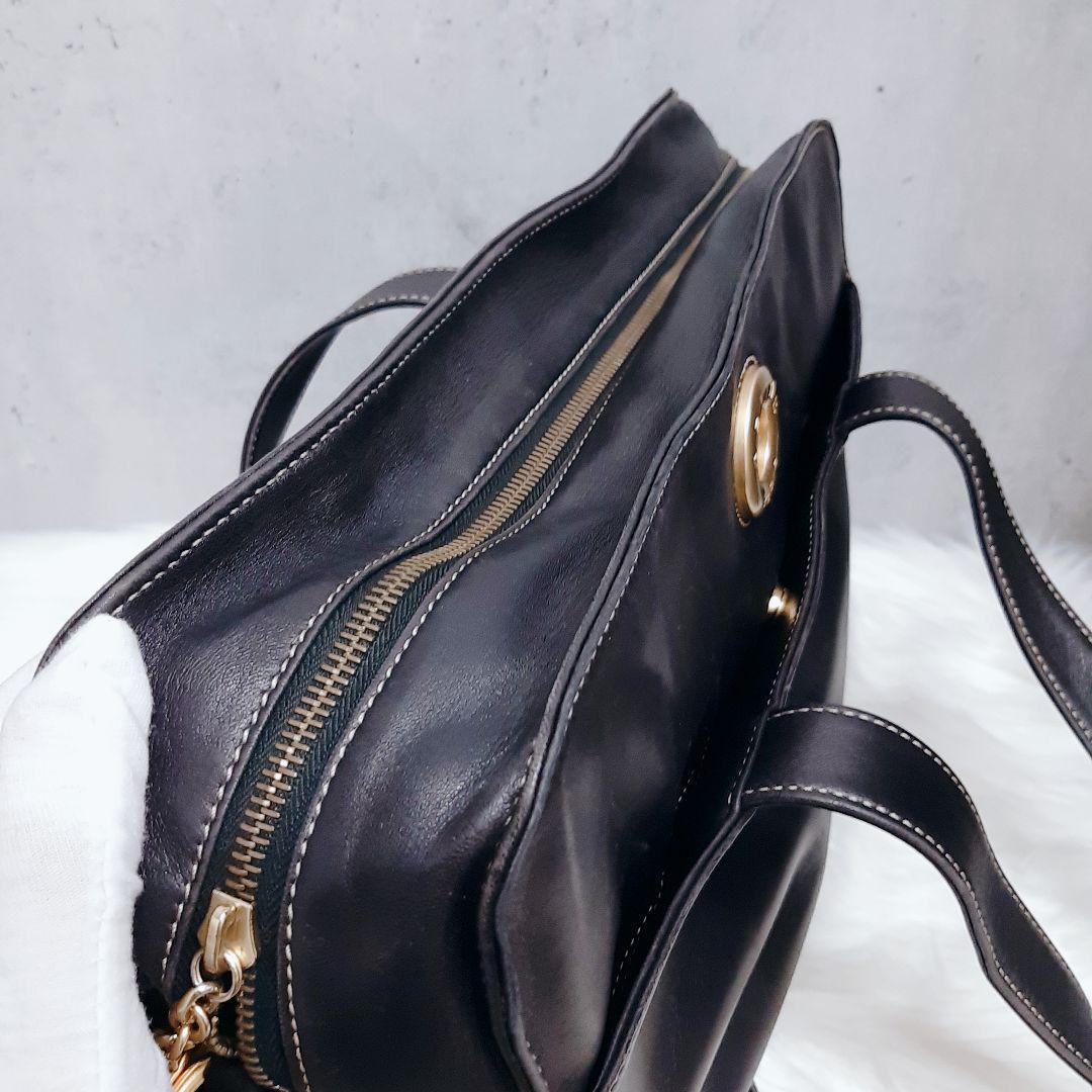 人気急騰・CELINE】セリーヌ サークルロゴ ゴールド金具 2WAY ハンド