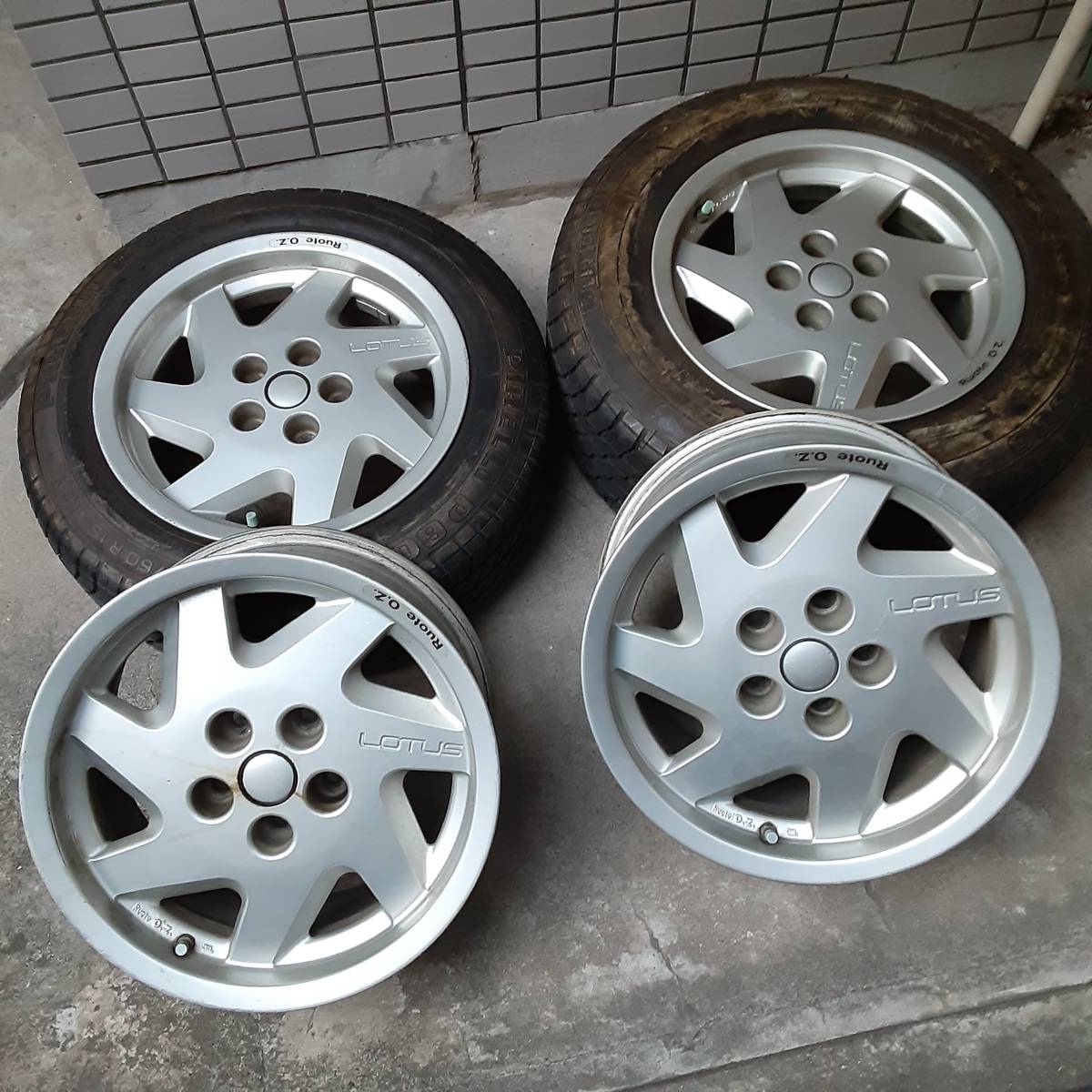 LOTUS ESPRIT Ruote O.Z./ロータス/エスプリ HC 1988-1992 純正アルミホイール A082G6042F 15x7J ， A082G6041F 15x8J F/R各2本4本SET