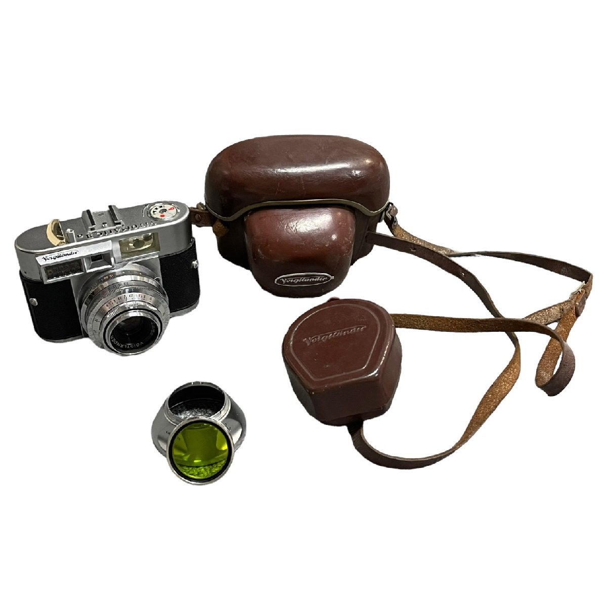 【中古品】 Voigtlander フォクトレンダー VITOMATIC2 ビトマチック フィルムカメラ フィルター・フード・革ケース付 L52493RE