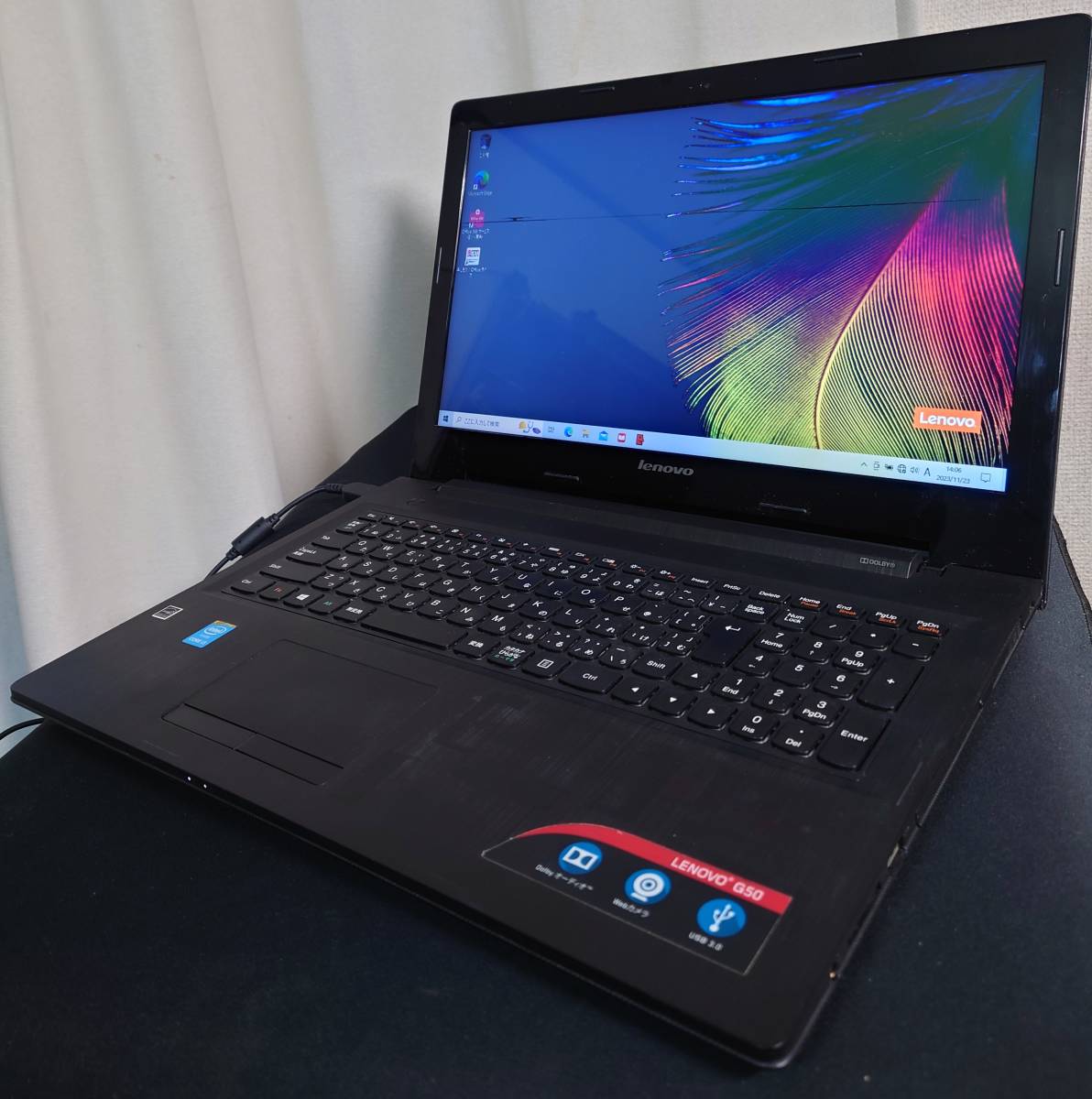 [訳アリ] Lenovo G50-80 80E5 ( Core i3-5005U, Mem 4G, HDD 500G, Windows 10 Home ) +おまけ（冷却台 Deepcool N8）_1