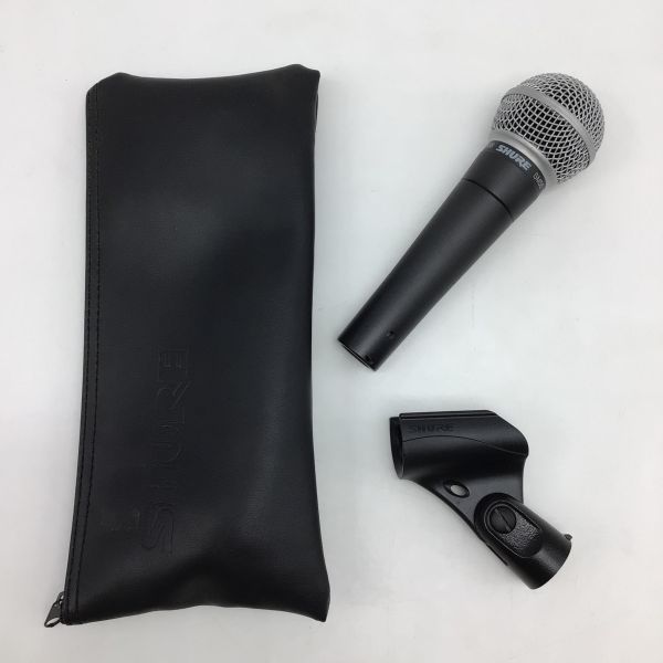 楽器・機材 SHURE ボーカル用ダイナミックマイク SM58 レザーケース付き②