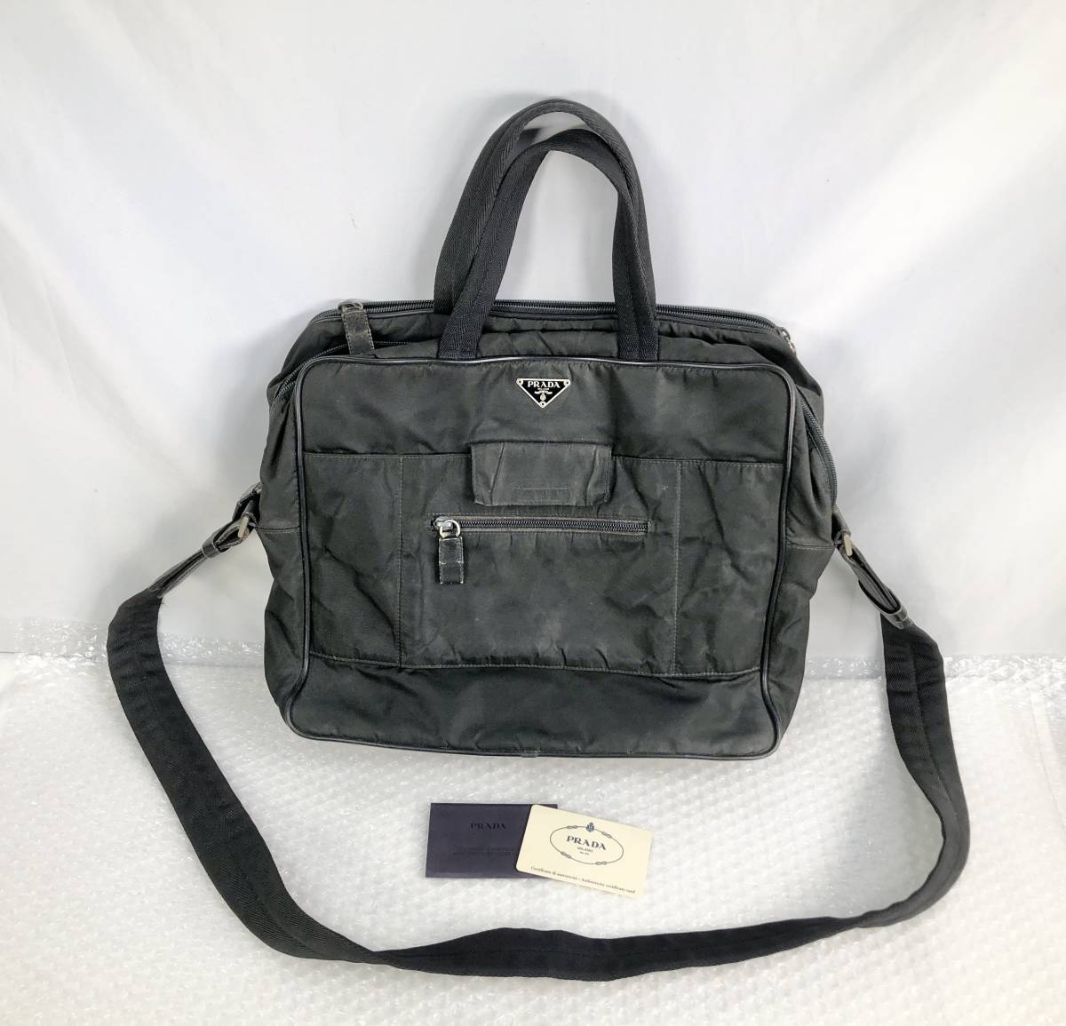 ブリーフケース PRADA サフィアーノ2WAYレザーブリーフケース ブラック 