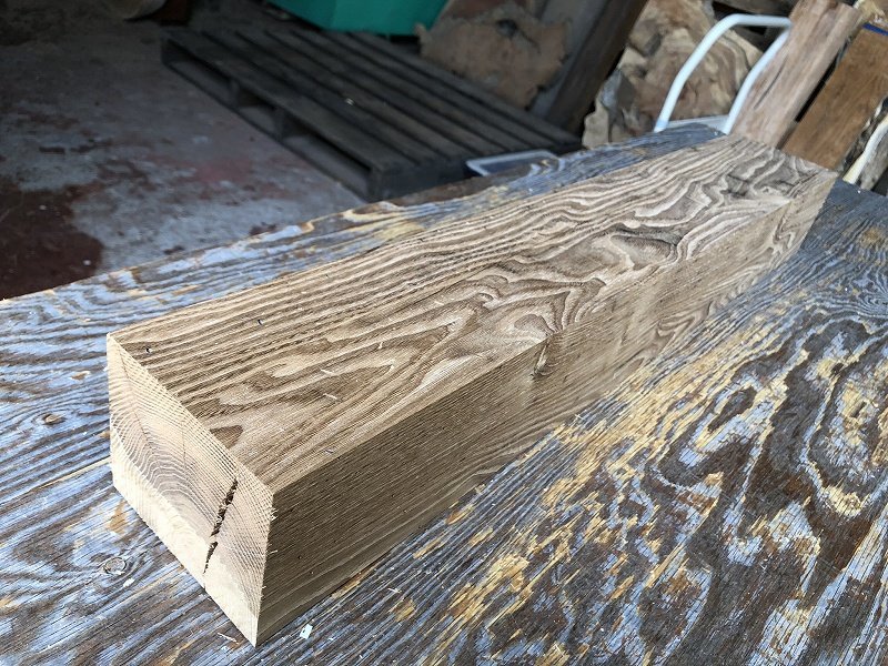 【EE637M】栗 720×115×95㎜ ブロック 角材 極上杢 一枚板 材料 天然木 無垢材 乾燥材 銘木 材木 木工 DIY《銘木登屋》