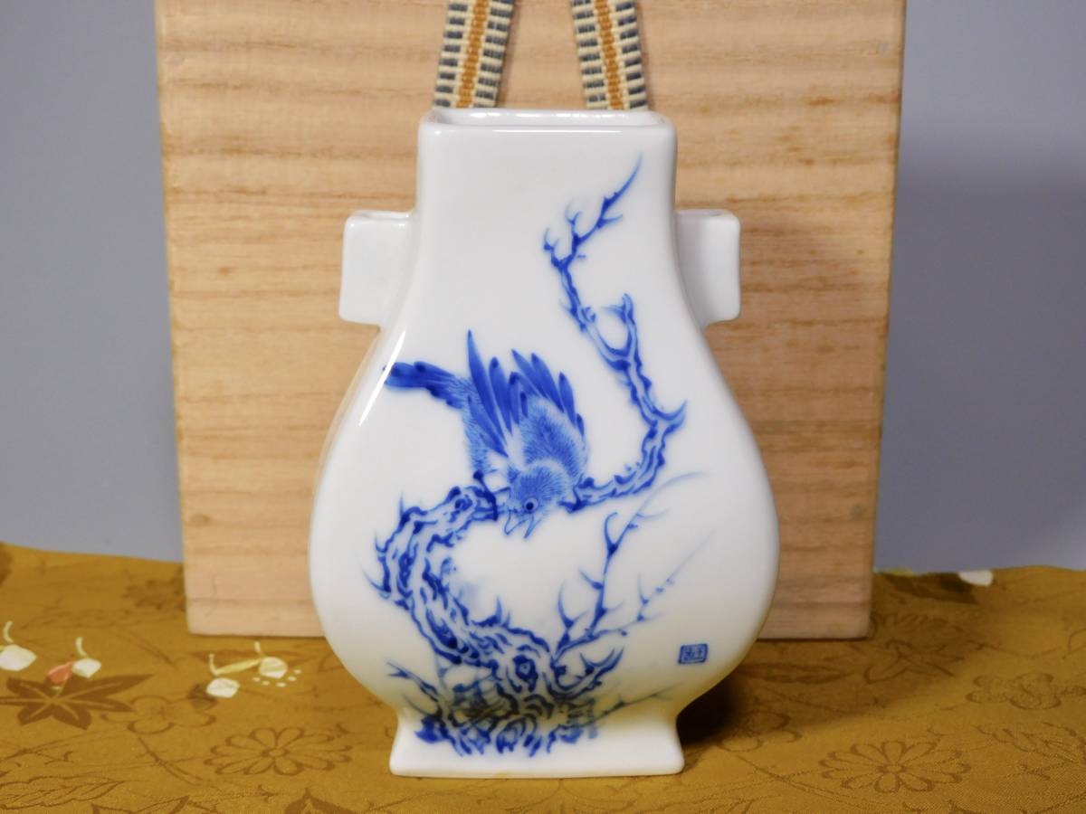 中国美術 大清乾隆年製銘 六角瓶 染付花瓶花 中国古玩 公式通販 古