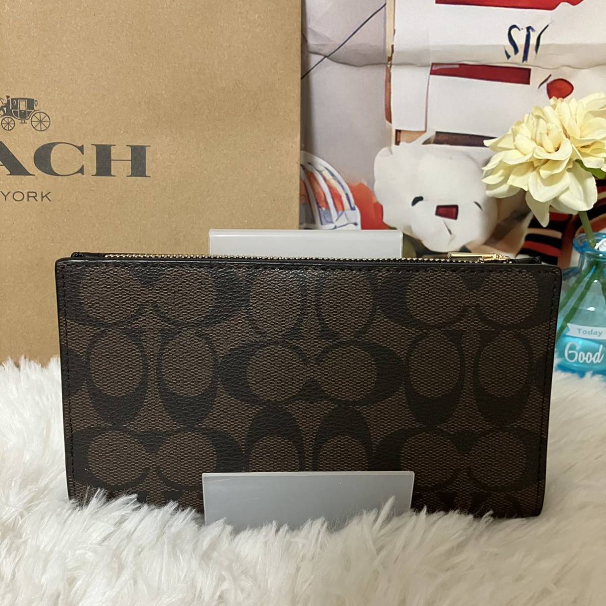COACH ダークブラウン 長財布 コーチ ダークブラウン 長財布 コーチ 長 