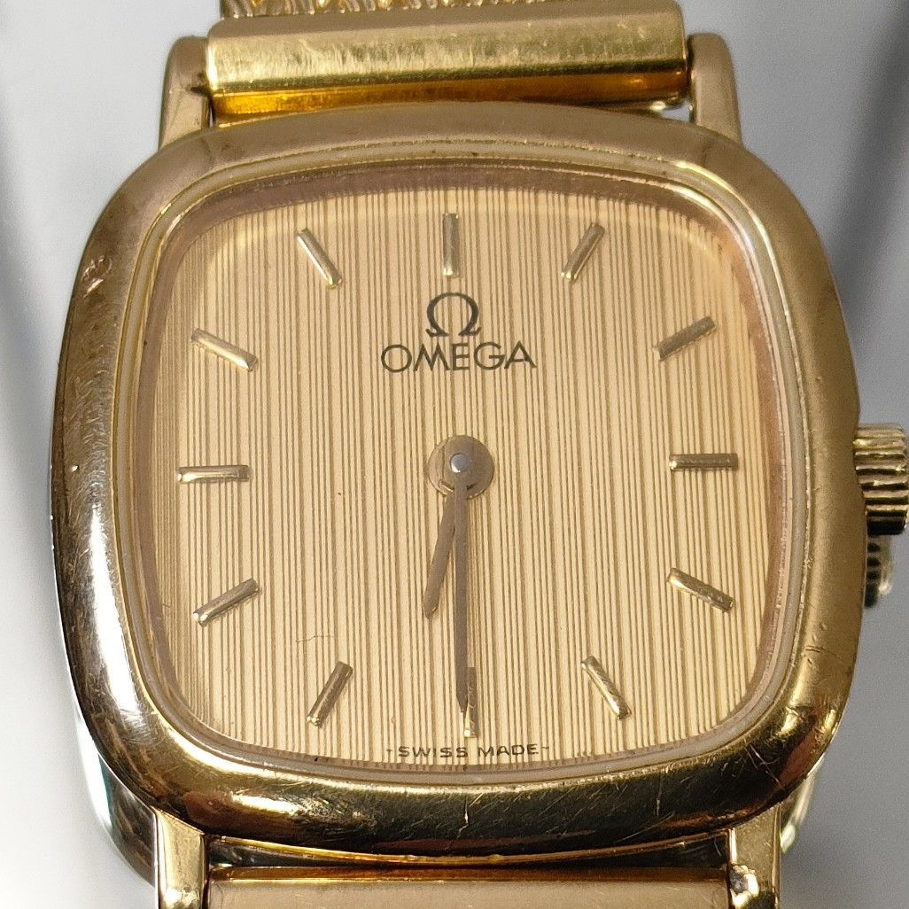オメガ デビル OMEGA DeVille 281.002 クォーツ 腕時計 ゴールド調