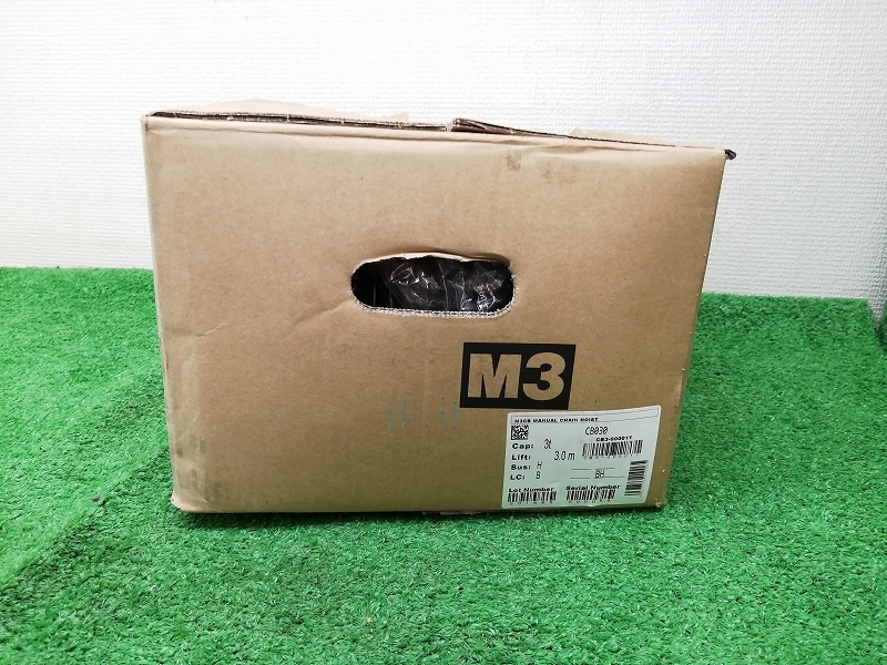 未使用 KITO キトー 3t 手動 チェーンブロック M3形 揚程3m CB030