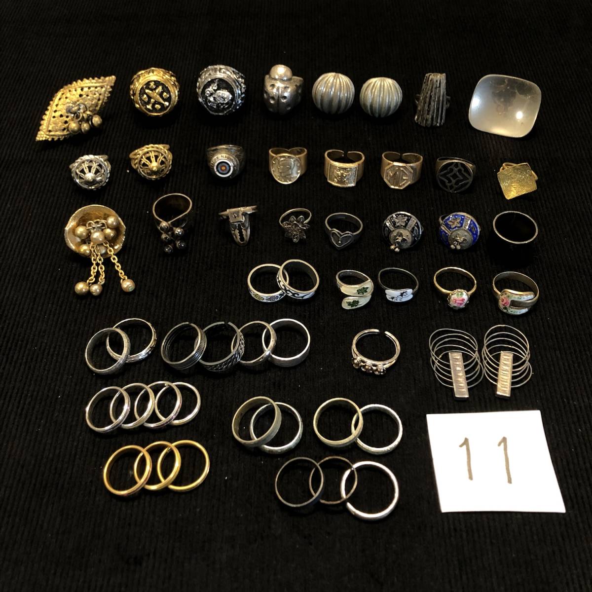 【得価，送料無料】 ビンテージアクセサリー 11／リング／指輪／モダンデザイン／メッキ／レトロ／アンティーク／まとめて／1円オークション／最低落札価格無(雑貨)｜売買されたオークション情報、yahooの商 その他
