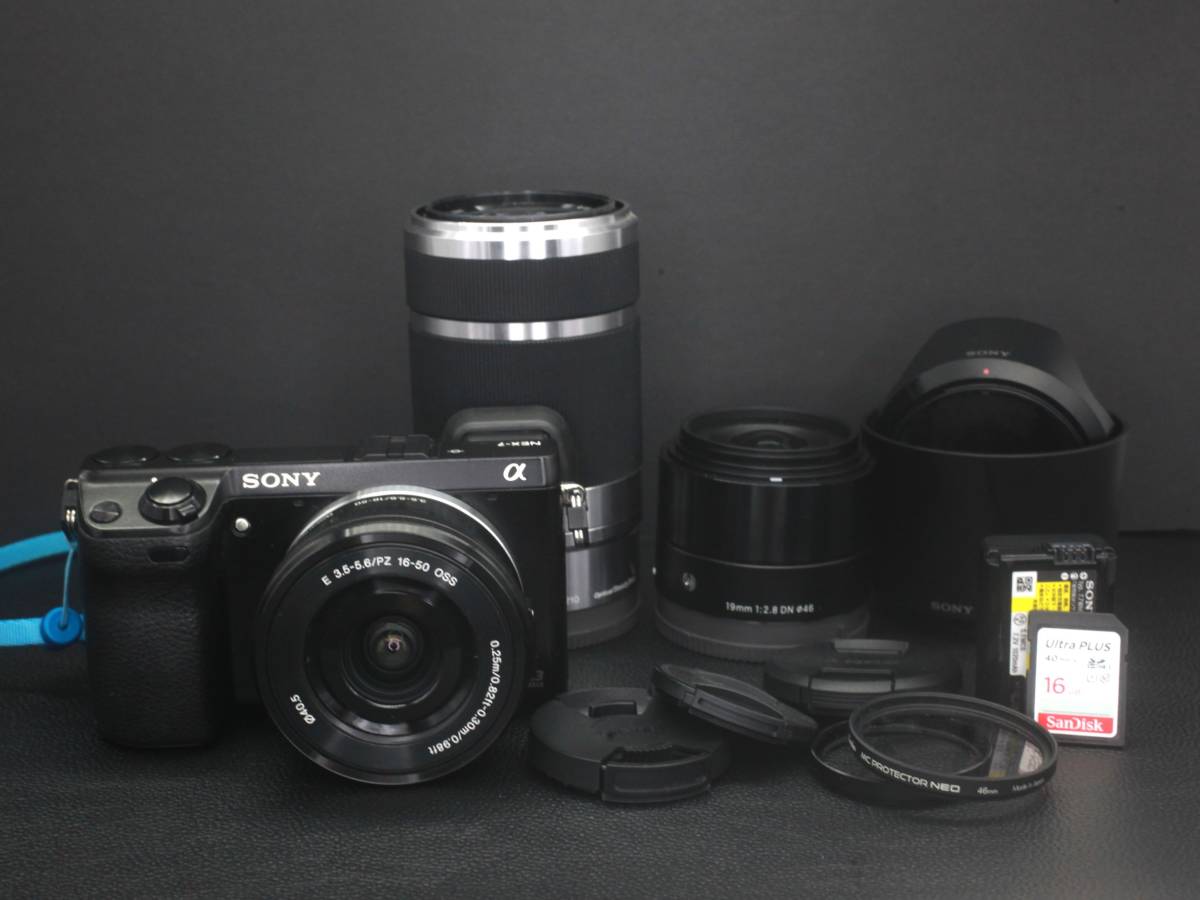 ☆極美品 ソニー SONY NEX-7 16-50mm，55-210mm，シグマ 19mm☆ NEX-