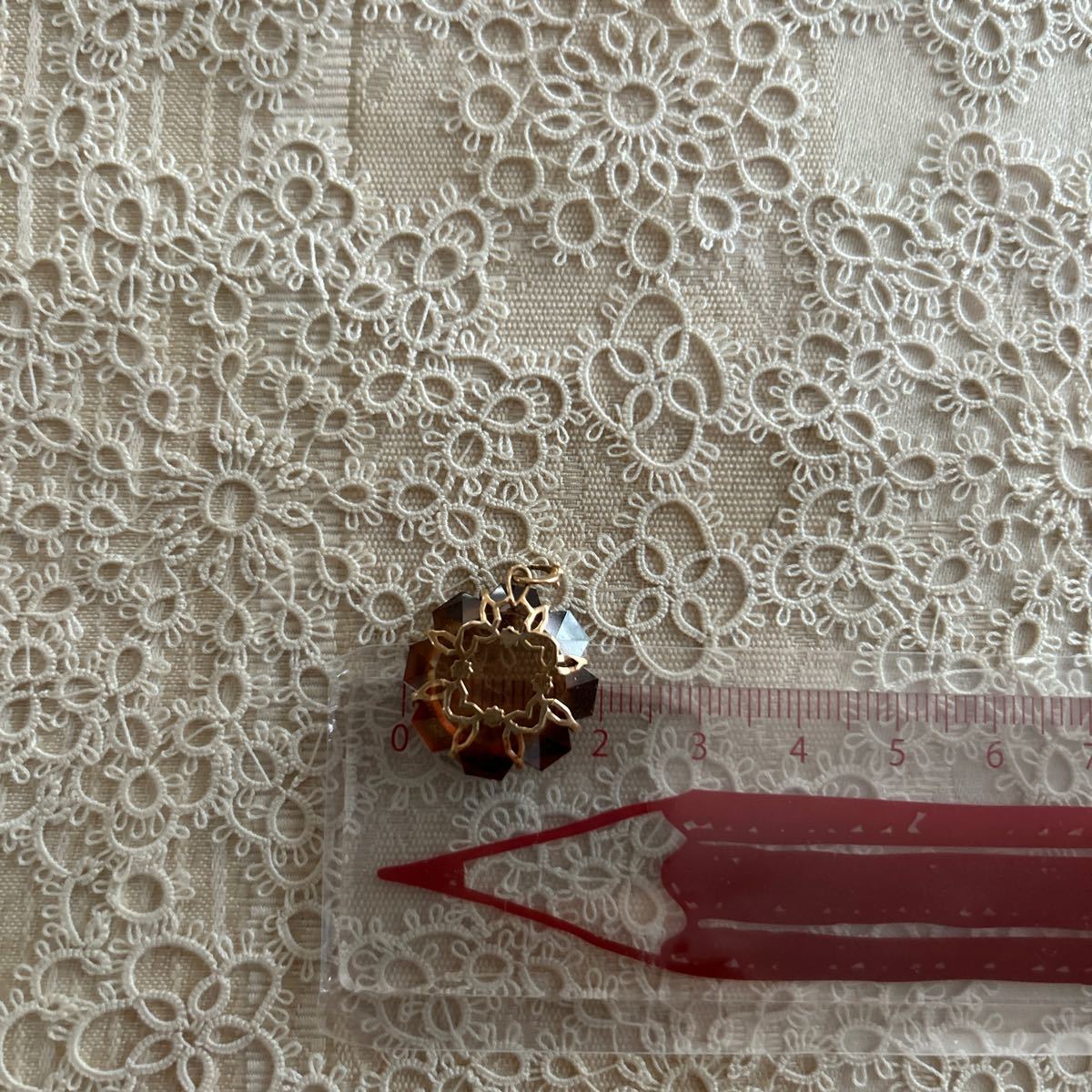 agete k10白蝶貝⁄ラブラドライトチャーム ネックレスチャーム agete