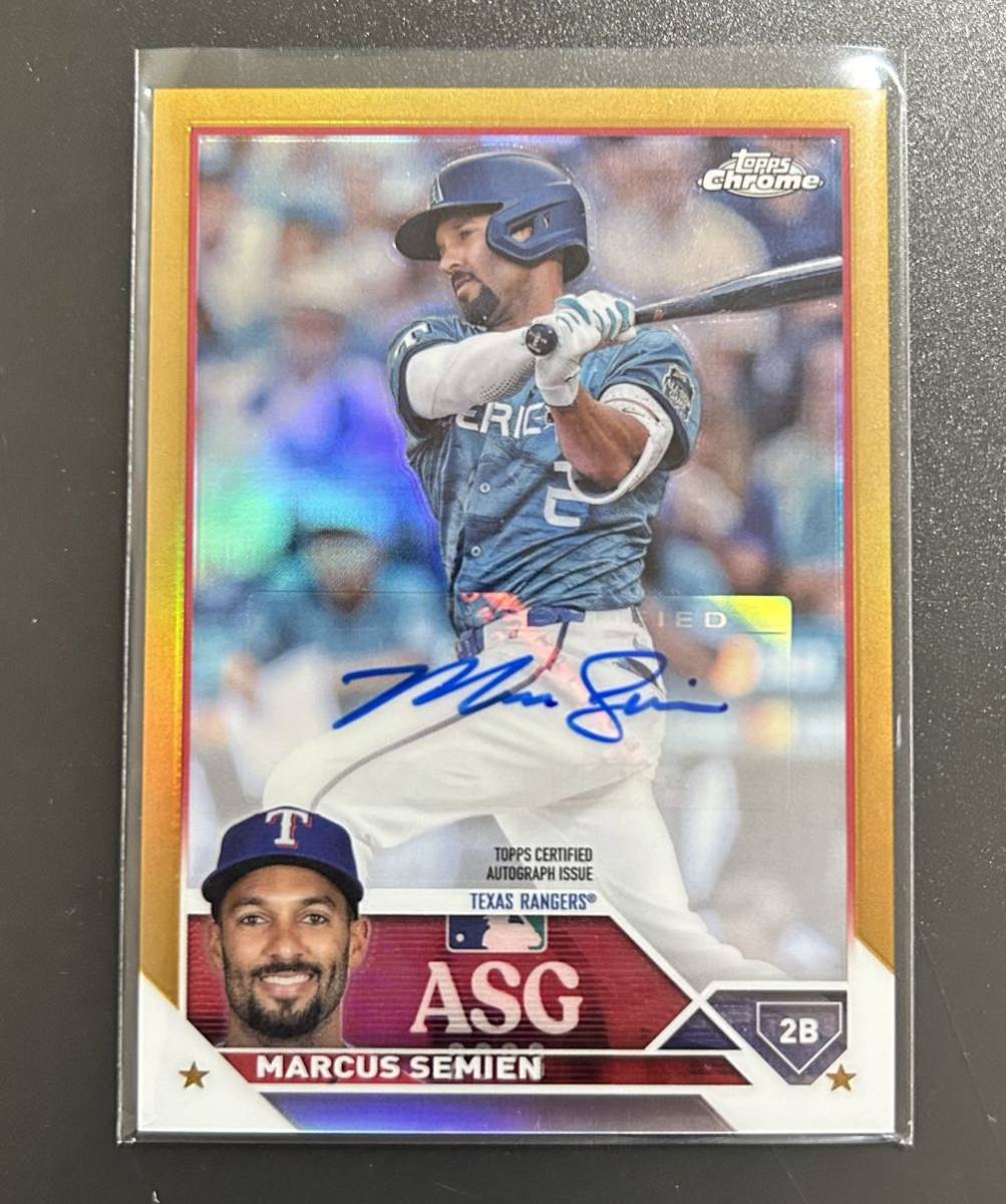 送料無料，正規品 2023 Topps Chrome Update MLB Marcus Semien Rangers Auto 50枚限定 Gold Refractor ASG-MSE(Topps)｜売買されたオークション情報、yahooの商品情報をアーカイブ公開 - オークファン シングルカード