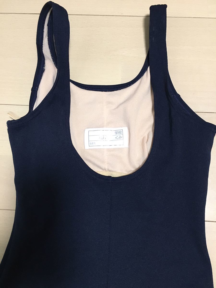 新品！スクール水着　女の子用　レディース　紺色　ネイビー　ワンピースタイプ　160サイズ　ゴム硬化あり_5