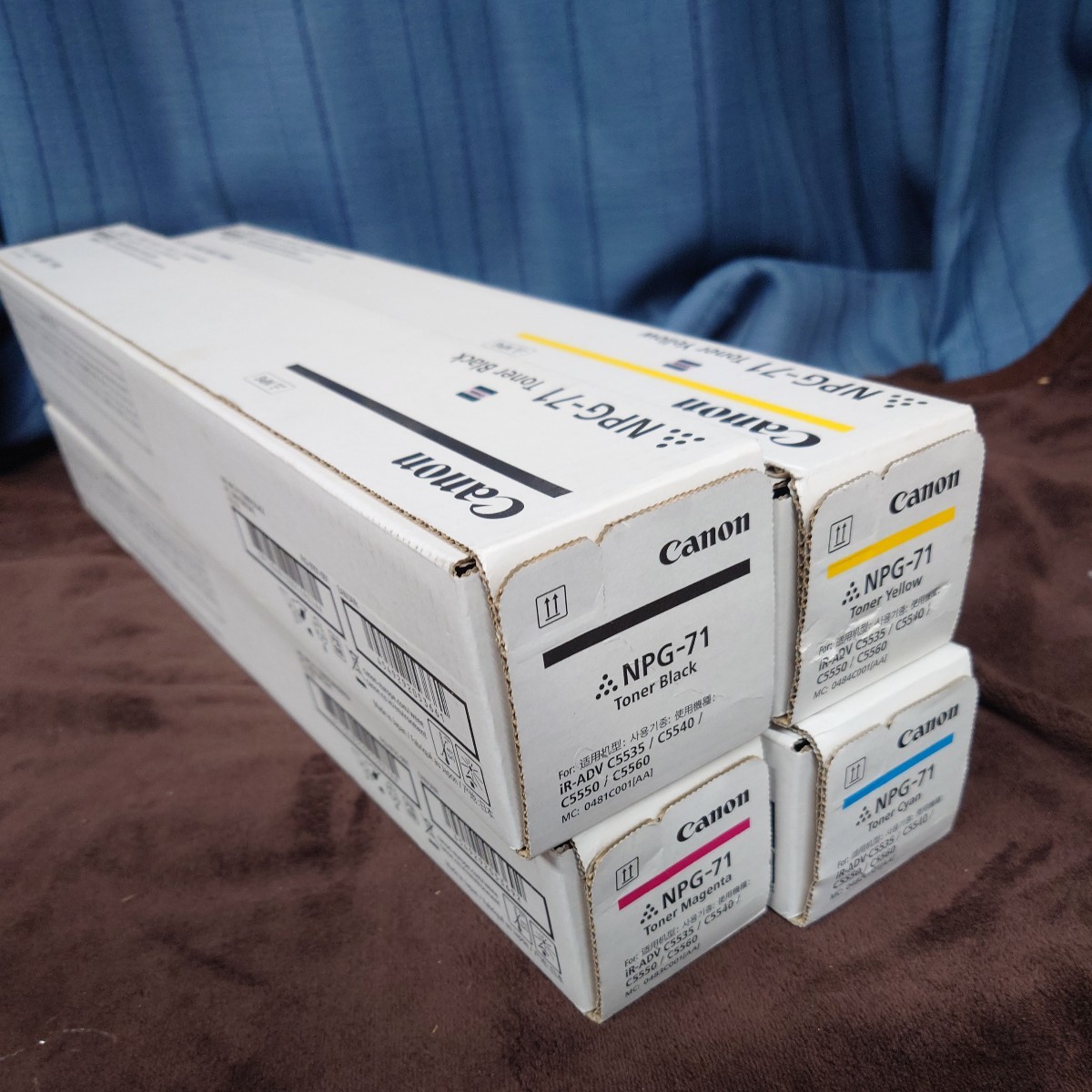 未使用保管品 キャノン CANON NPG-71 トナー K/C/Y/M 4色4本セット