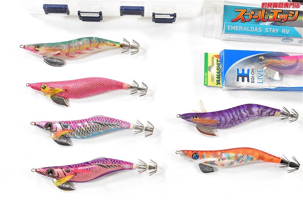 ★☆ エギング用品 30個 豪華大量セット ハンドルノブ リールスタンド クリンチフラッシュブースト3.0号 エギ王‐ライブ3.5号等 ★☆★☆★