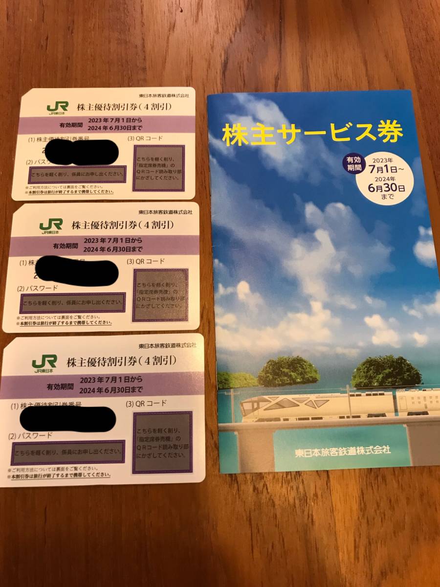 JR東日本株主優待割引券（4割引）　3枚セット