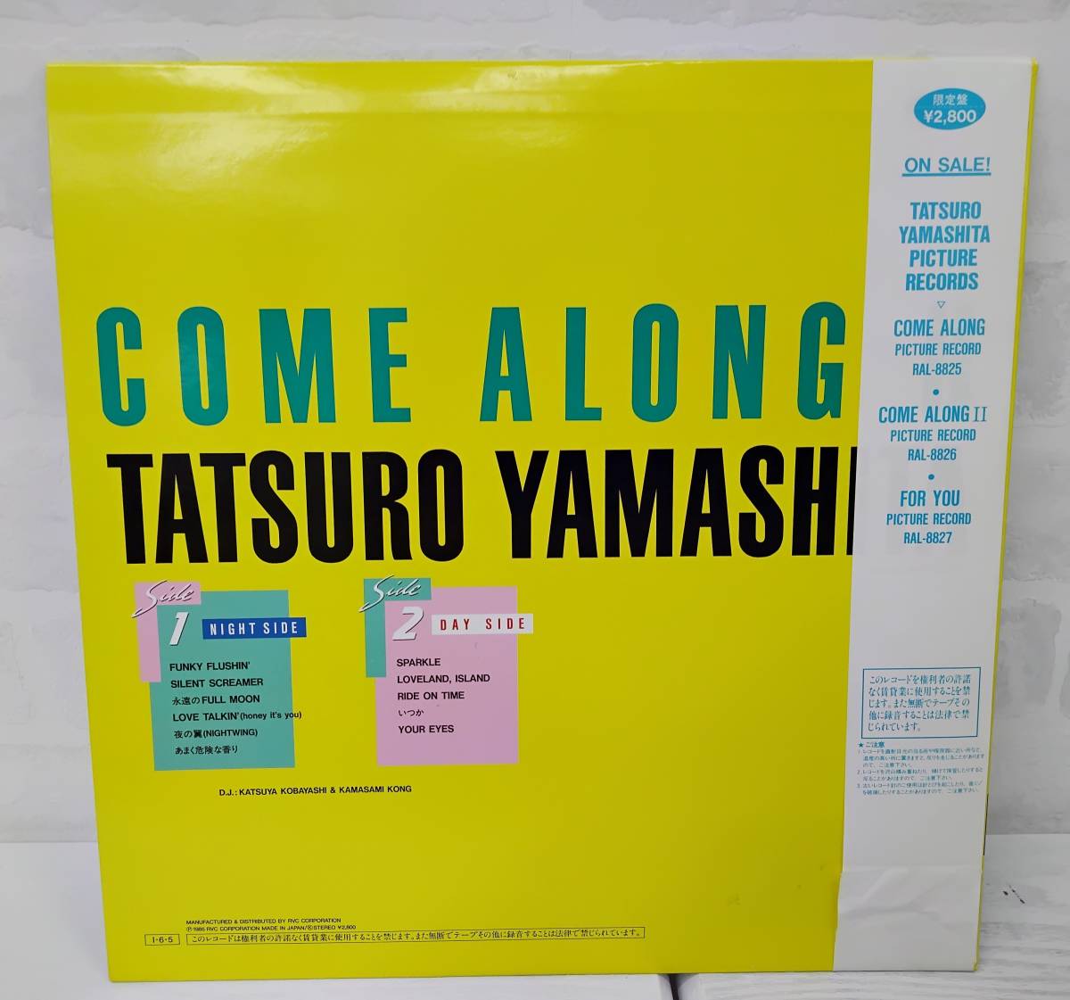 LP 帯あり 山下達郎 COME ALONG Ⅱ ピクチャーレコード 中古 視聴