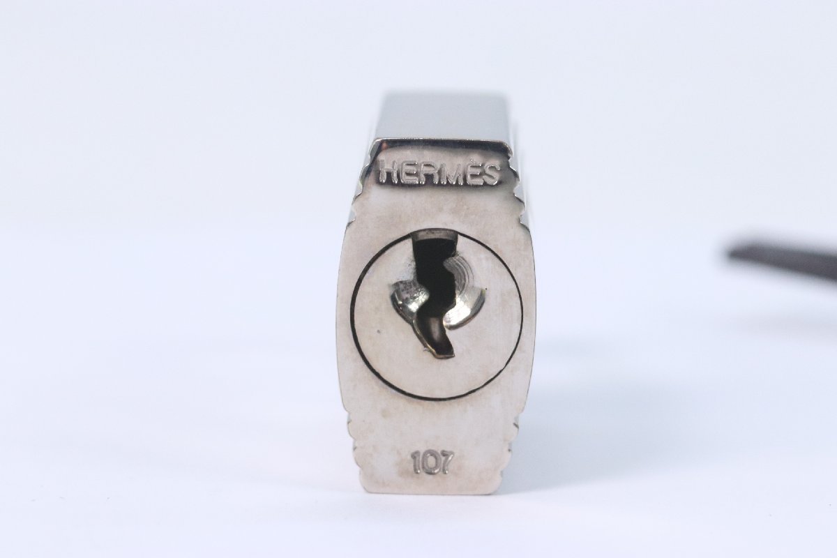 南京錠 カデナ HERMES エルメス No.107 パドロック 鍵 カギ シルバー色 