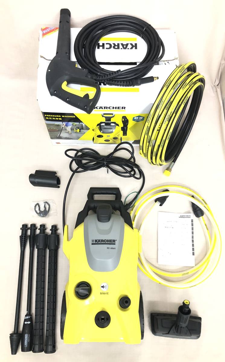 ★ ケルヒャー高圧洗浄機 K3 サイレント ベランダ オプション付属品多数 美品 ★