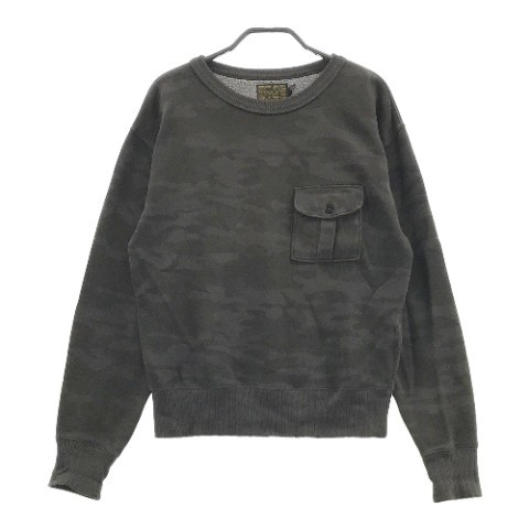 【1円】RRL ダブルアールエル スウェットトレーナー カモフラ柄 カーキ系 XS [240101018661]