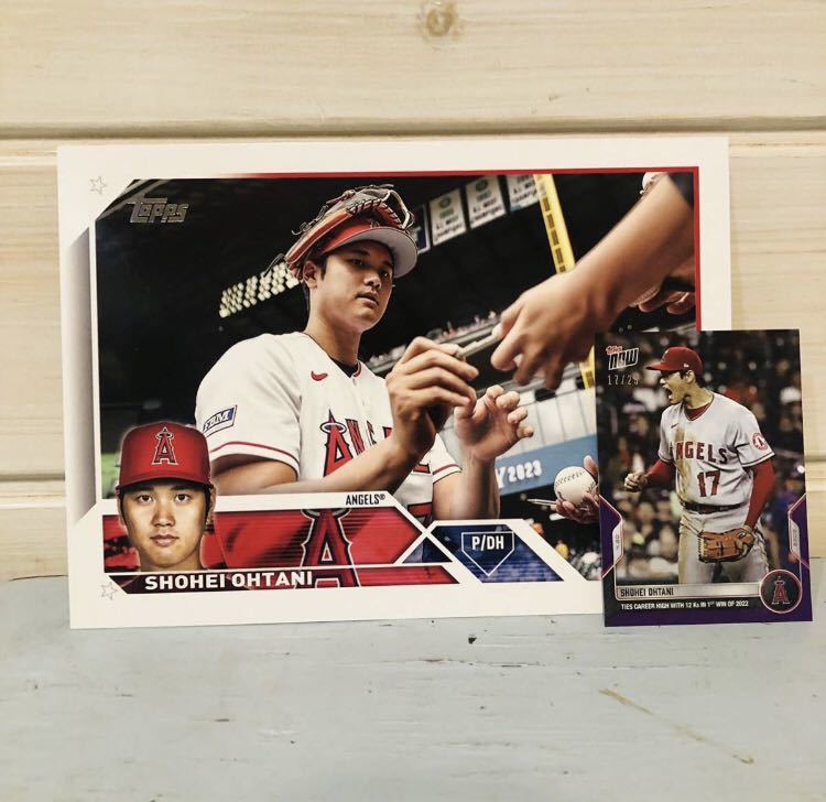 【49枚限定】大谷翔平 topps now 二刀流 WBC 優勝 2023 ☆希少サイズ☆ 大谷翔平 topps カード 2023 MLB MVP エンゼルス